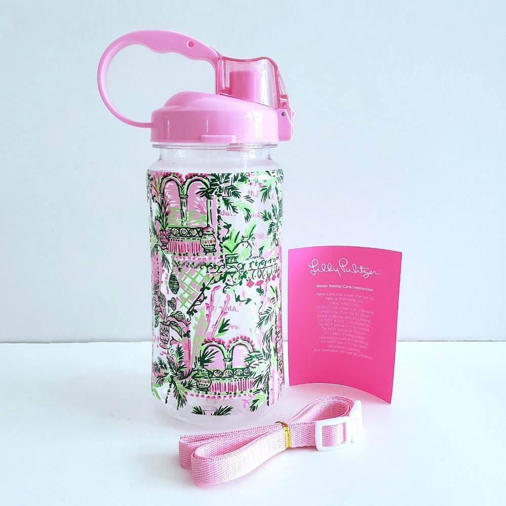 NWT Lilly Pulitzer Mandevilla Baby Always Worth It Printed Water Bottle